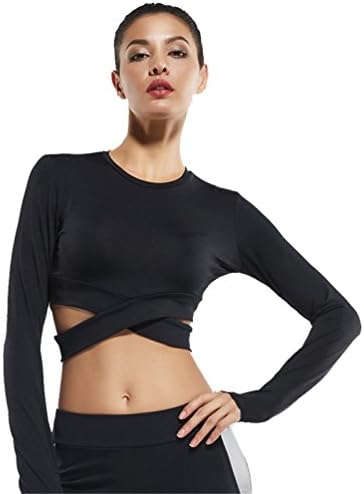 Fanceey Women Fitness Exercise Yoga Shirt Sports Running Beauty Crop Top Sportswear