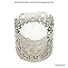 Hosley Metal Jar Candle Sleeves/Holders - Your Choice of Colors and Designs (Silver)