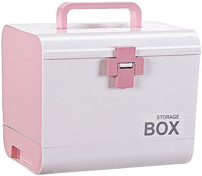 huici First Aid Kit Case Medicine Storage Box with Divided Compartments for for Home Office Car Workplace Travel