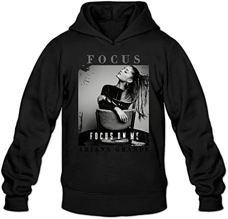 Rebecca Custom Ariana Grande Focus Men's Long Sleeve Hoodie Black