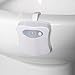 EKKA Line Motion Sensor LED Toilet Bowl Light,LED Toilet Light, Colorful Sensor Motion Activated Night Light Battery-Operatred, 8 Colors Changing Toilet Bowl Nightlight for Bathroom