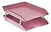 Acrimet Facility 2 Tier Letter Tray, Front Load, Letter Size/A4, Desktop File Organizer, Plastic (Solid Pink Color)