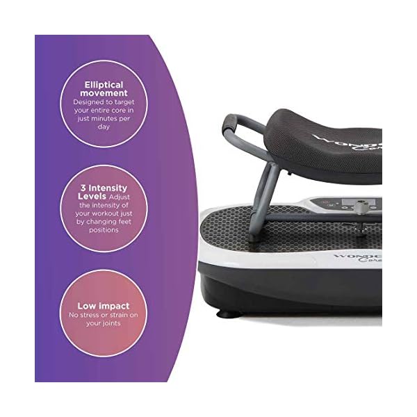 Wonder Core Rock N Fit Vibration Plate & Exercise Seat, 20 Speed Total Body Workout (Lime Green)