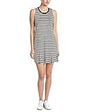 Splendid Women's Drapey Lux Stripe Dress White/Black Dress LG (Women's 10-12)