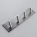 KES Self Adhesive Hooks Rail Rack Sticky Stick On Coat and Robe Key Hook SUS 304 Stainless Steel Brushed Finish 4-Hook 2-Piece, A7063H4-2-P2