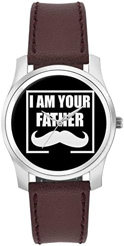 BigOwl I Am Your Father | Funny Typography Fashion Watches for Girls - Awesome Gift for Daughter/Sister/Wife/Girlfriend - Casual Quirky Typography Designer Analog Leather Band Watch (Perfect Gift for Girls)