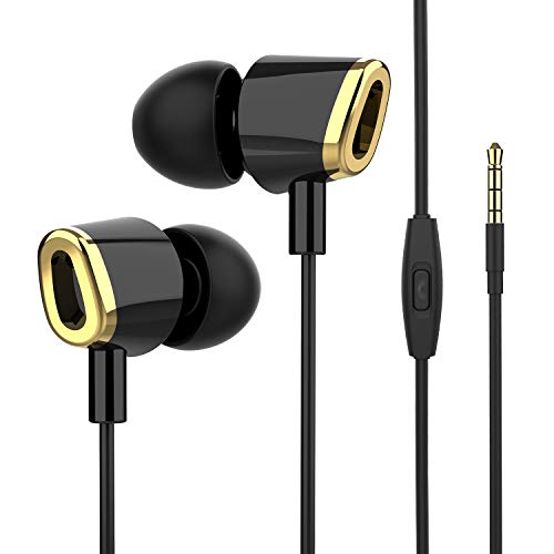 Wired Earbuds with Mic, Vogek in Ear Earbuds Earphone with in-Line Micphone Ergonomic Comfort-Fit Dynamic Crystal Clear Sound for iPhone,Samsung, Android Smartphones,Mp3 Players, Tablet and More 3.5mm