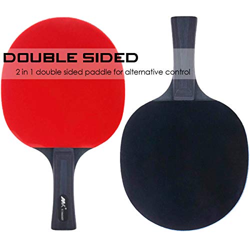 Luniquz Table Tennis Paddles Set, Ping Pong Rackets and Balls Includes Carry Case for Indoor Outdoor Play
