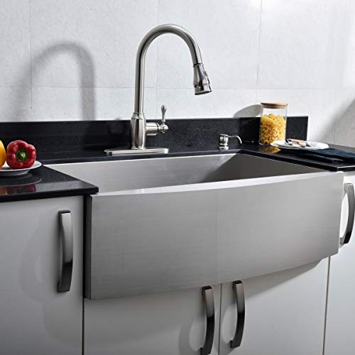VCCUCINE Farmhouse Sink, 30 Inch Stainless Steel Farmhouse Kitchen Sink, Undermount Drop in