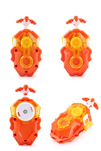 Bey Burst Gyro Toy Set Metal Fusion Attack Top Grip Toy Blade Set Game 2 Top Burst Gyros 2 Two-Way Launcher Great Birthday Gift for Boys Children Kids 6 8 10+