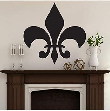 Fleur De Lis Apliques De Arte De Pared Flor Y Forma Vinilo