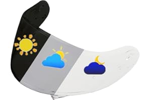 ZQIYDYP CNS-3 Helmet Visor Replacement for Neotec 2,UV Protection Helmet Face Shield Compatible with SHOEI Neotec2 (Photochromic Clear/Deep Black)