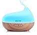 BESTEK Aromatherapy Diffuser, 300ml Wood Look Essential Oil Diffuser Lasts 8 Hours with Waterless Auto Shut-Off, Cool Mist, 7 lED Night Light