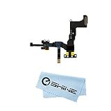 EShine Replacement Proximity Sensor Light Motion Flex Cable with Front Face Camera for iPhone 5C+Cloth