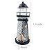 DE-Spark 7.5'' High Color Changing LED Lantern Night Light Metal Vintage Openwork Ocean Lighthouse Wedding Lamp, 1 of 3 Mediterranean Styles, Batteries Included, with Greeting Card, 1 Pcs