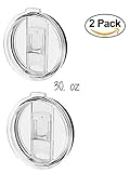 eBoot 30 Ounces Tumbler Lid Spill Proof Lid for Yeti Rambler and RTIC Tumblers Mugs, 2 Pack (Clear)