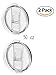 eBoot 30 Ounces Tumbler Lid Spill Proof Lid for Yeti Rambler and RTIC Tumblers Mugs, 2 Pack (Clear)