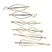 Zittop Elroy Ramsden 6pcs Minimalism Pearl Rugby Triangle Gold Geometry Hair Clips, Hairpin Fixture Accessories for Girls and Women