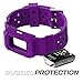MORETEK for Charge2 Band Tough Hard Hybrid Cover Dual Layer Armor Defender Case Wrist Strap for Fitbit Charge 2 Replacement Bands (Purple)
