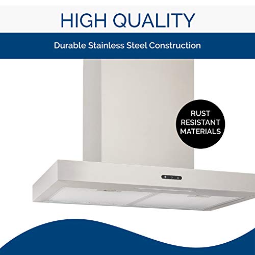 BroanNuTone 24inch WallMount ChimneyStyle Convertible Range Hood