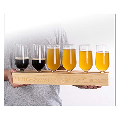 Dongxiao Bierkrug 6 Stück Set Bierbecher mit Becherhalter Hohe Klare Trinkglas Cocktailgläsern für Bars Oder Zuhause… – Bild 4