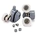 TopRay Shower Door Roller Shower Track Pocket Door Hanger Ball Bearings(4pcs Top & 4pcs Bottom) (Double Wheel, 25mm)