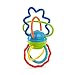 Oball Clickity Twist Toy, Blue, Orange, Green, Yellow