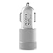 Car Charger, IMKEY® 2.1A Dual USB Port Rapid Car Charger Adapter for Apple iPhone, iPad, Samsung, Google Nexus 7, HTC, LG, And More - (Silver)
