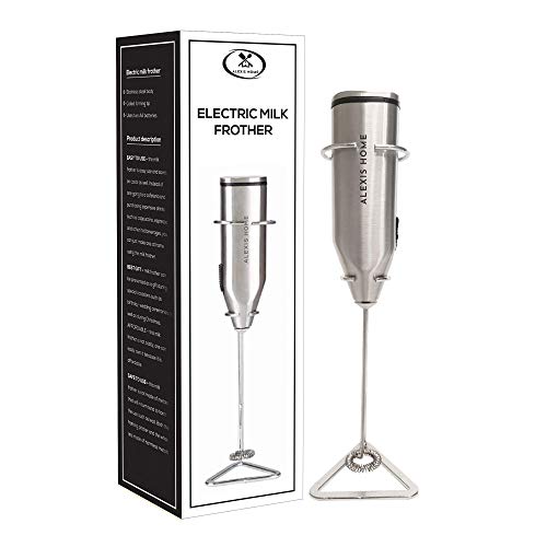 image for Alexis Home Milk Frother Electric And Drink Mixer Handheld Battery Ope