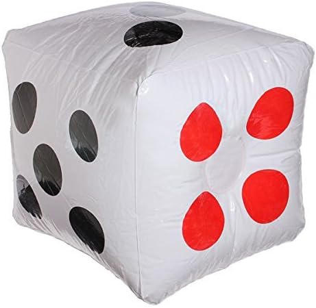 jileSM Large Inflatable Cube Dice Toy for Party Pool Beach Toy