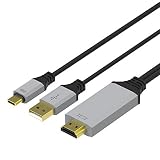 USB C to HDMI Cable with Charging, QCEs USB Type C to HDMI Adapter 4K 60Hz to TV Thunderbolt 3 Compatible with Macbook Pro/Air 2018 iPad Pro iMac,Samsung Dex Station Galaxy S10 S9 S8 Plus Note9 Tab S4