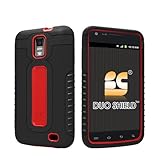 RED BLACK DUO-SHIELD SOFT SKIN HARD CASE FOR SAMSUNG SKYROCKET i727 GALAXY-S II