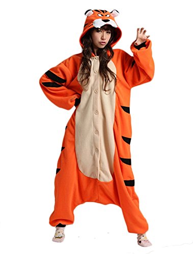 Adult Bengal Tiger Onesie Kigurumi Costume Pajamas Partywear Outfit for Women Men