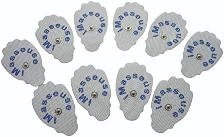 iMasseuse Premium Electronic Massager Replacement Reusable Pads 5 Pair (10 individual pads)