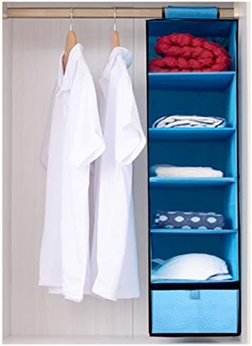 Homefun 5-Shelf Hanging Closet Organizer Friendly Closet Cubby, Sweater &amp; Handbag Organizer, Shoe, Toys - Keep Your Wardrobe in order(5 Units)