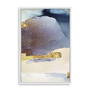 SIGNFORD Framed Canvas Home Artwork Decoration Golden Abstract...