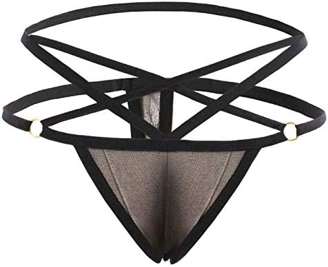 LoveArtist Women Sexy Black Cage Bandage Brief Thong Strappy Body Harness Panties Underwear
