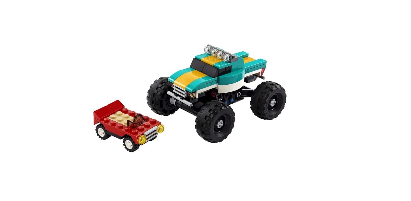 LEGO Creator 3in1 Monster Truck Toy 31101 Cool Building Kit for Kids, New 2020 (163 Pieces)