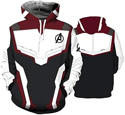 liaoting938 Men's Hero Battle Suit Clothing Sets Avenger's Endgame Quantum Battle Hoodie Pullover Jersey Cosplay Costumes Quantum Realm Hooded