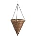 Panacea 88636 Cone Hanging Basket, Rope and Fern, 12-Inch