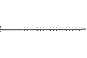 SIMPSON STRONG-TIE Simpson Strong Tie S10SND1 Ring-Shank Wood Siding Nail, 3 Inch x 0.218 Inch, 12 Gauge, Full Round Head, Diamond Point, Type 304 Stainless Steel (Pack of 120)