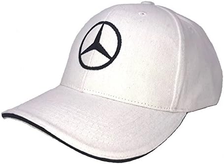Human Apparel Mercedes Benz, 6 Panel, Airtex Golf Baseball Cap. White