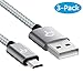 Rankie Micro USB Cable High Speed Data and Charging, Nylon Braided, 3-Pack 3FT primary