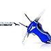 FREEHAWK 7 in 1 Outdoor Tactical Emergency Survival EDC Multitool Knife - Fine Edge Knife, Bottle Opener, Slotted Screwdriver (2 Sizes), Phillips Screwdriver, LED Flashlight and Key Ring (Blue)