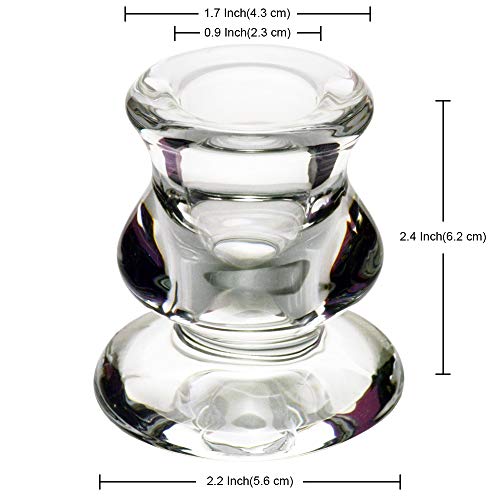 Candlestick Holders Centerpiece Clear Glass Taper Candle Holders