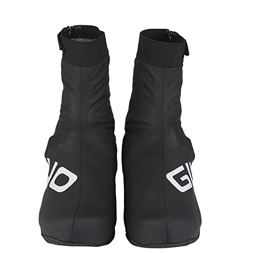 Axiba Men’s Neoprene Cycling Shoe Covers - Windproof Waterproof Warm Thermal Bike Overshoes Winter Protector Black Green, Black Red (L)