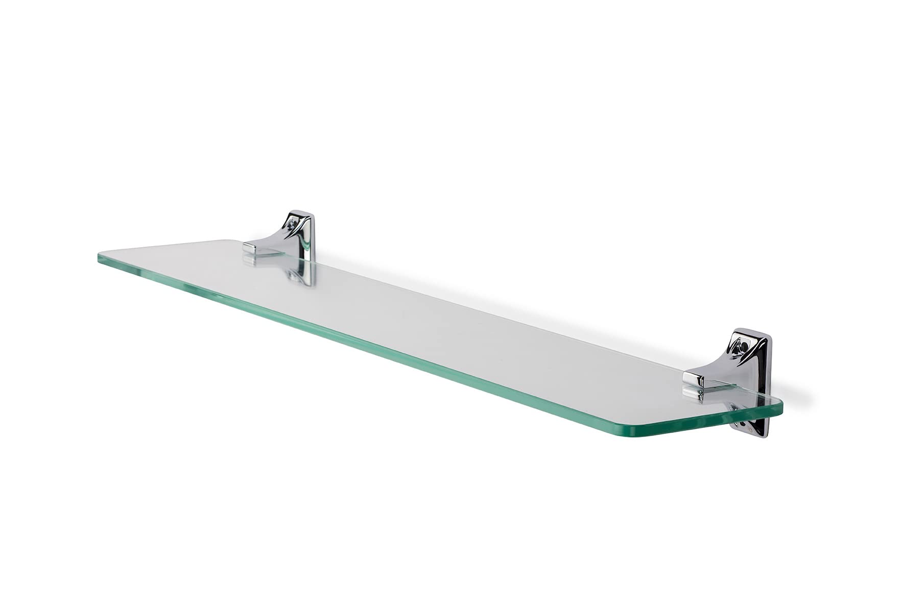 Croydex QM731441 Sutton Wall Mounted Glass Shelf with Zinc Alloy Construction, Chrome, Silver — image 1