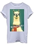 Llama Lama Bonjour Cool Funny Men Women Unisex Top T Shirt