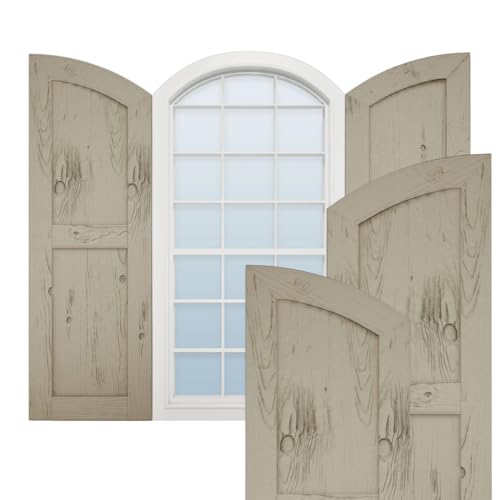 Ekena Millwork 12"W x 76"H (72" Low Side) Timberthane Sandblasted Two Equal Fla…