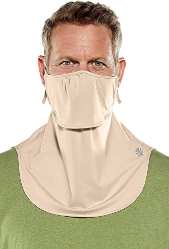 Coolibar UPF 50+ UV Layered Mask - Sun Protective (One Size, Beige)